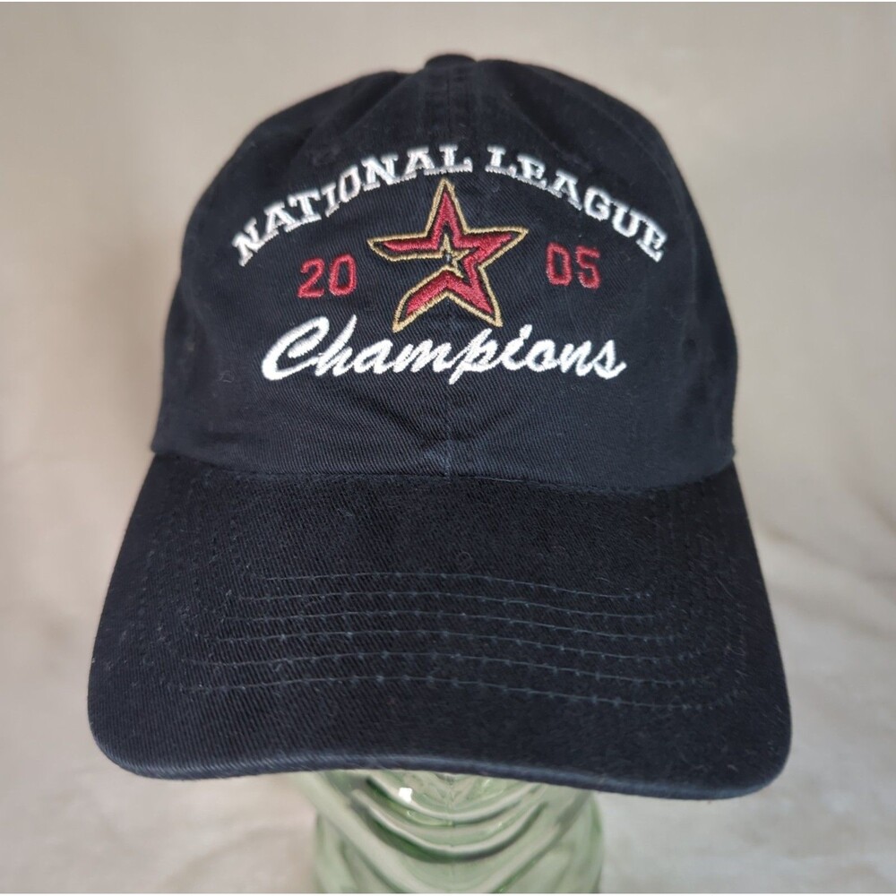 Houston Astros Hat 2005 National League Champions Black Strap Back Headmaster